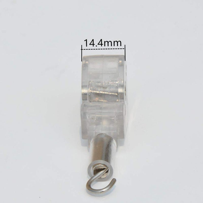 Cutelec 2pcs 1" Blinds Wand Tilter Mechanism with D Shaped Gear 5/32" Hook Connection for Aluminum or Vinyl mini Blinds with Measure 1" x 1" headrail - Image 3